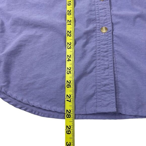 Excofficio Women Airstrip Long Sleeve Button Down Vented Shirt Purple Large - Picture 9 of 9
